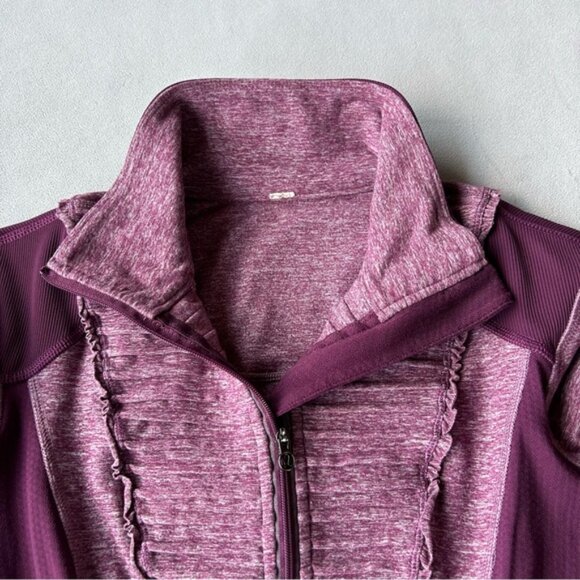 Lululemon ~ Run Your Heart Out Pullover ~ Heathered Plum ~ Womens Size 6 - Picture 6 of 16
